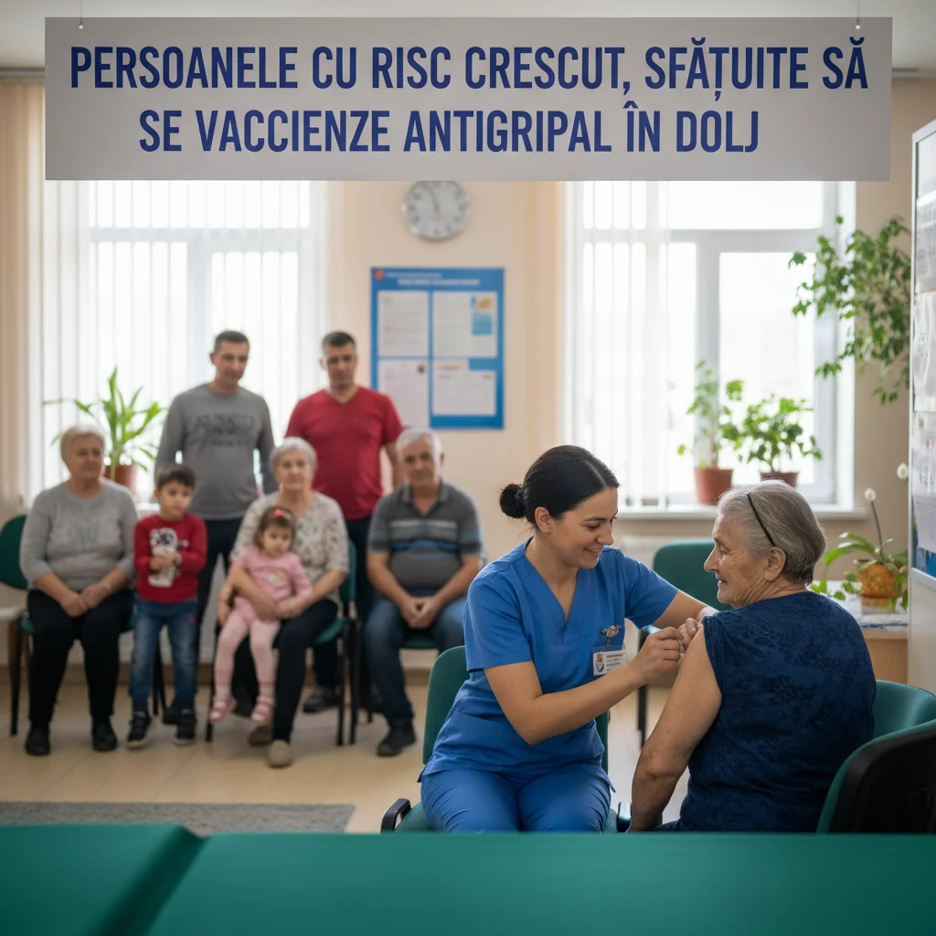 Recomandare de vaccinare antigripală pentru persoanele cu risc crescut în Craiova și județul Dolj