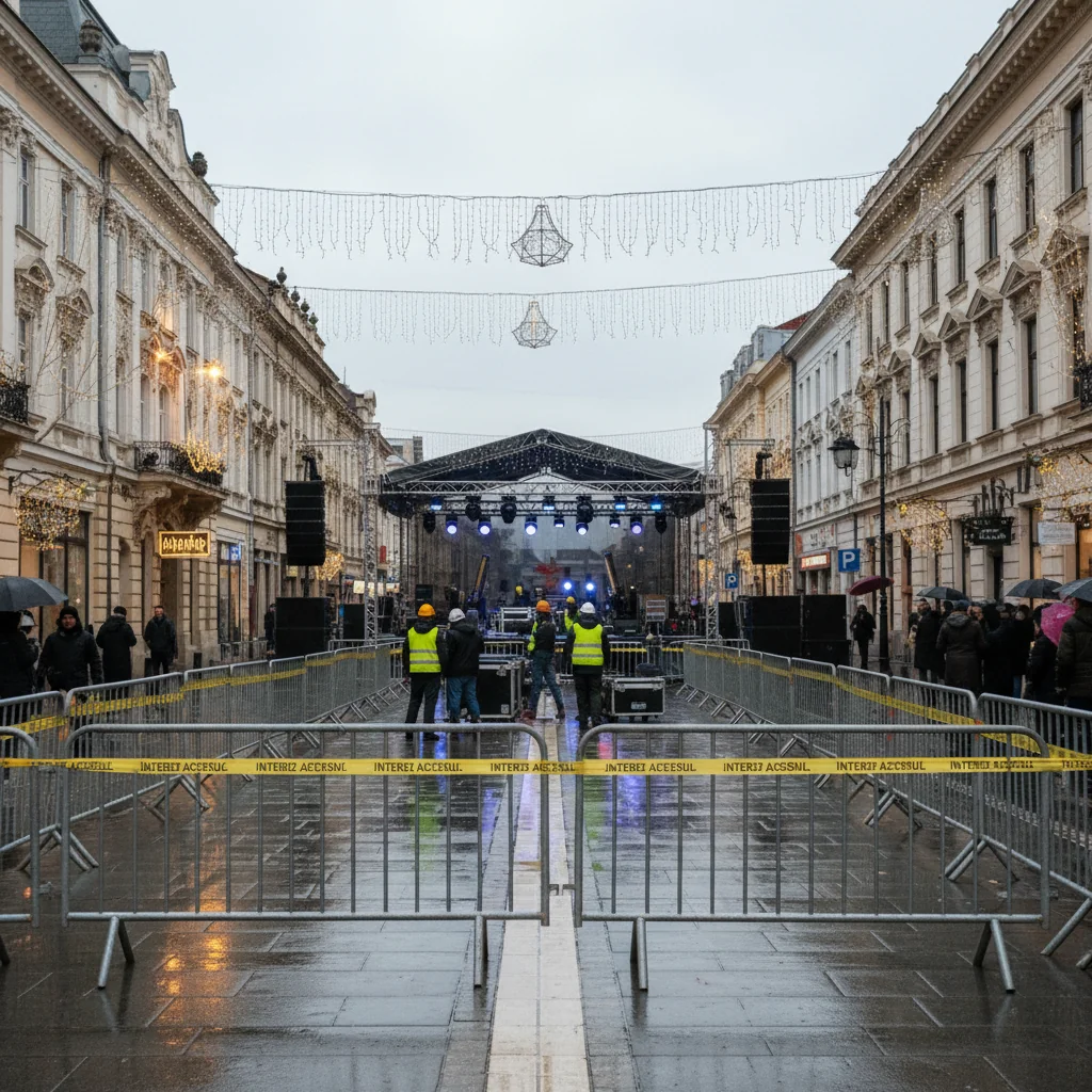 Restricții temporare de trafic în centrul municipiului Craiova pentru organizarea Revelionului