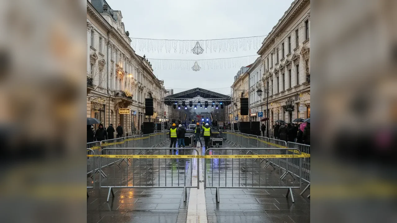 Restricții temporare de trafic în centrul municipiului Craiova pentru organizarea Revelionului