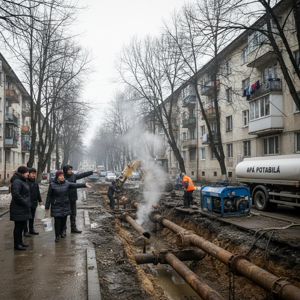 Rovine din Craiova rămâne din nou fără căldură și apă caldă din cauza unei avarii la termoficare