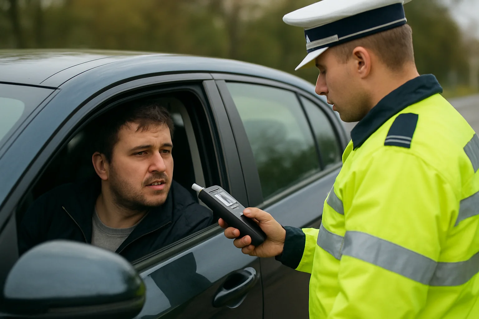 Șofer depistat băut pe DN 64, lângă Păușești-Măglași