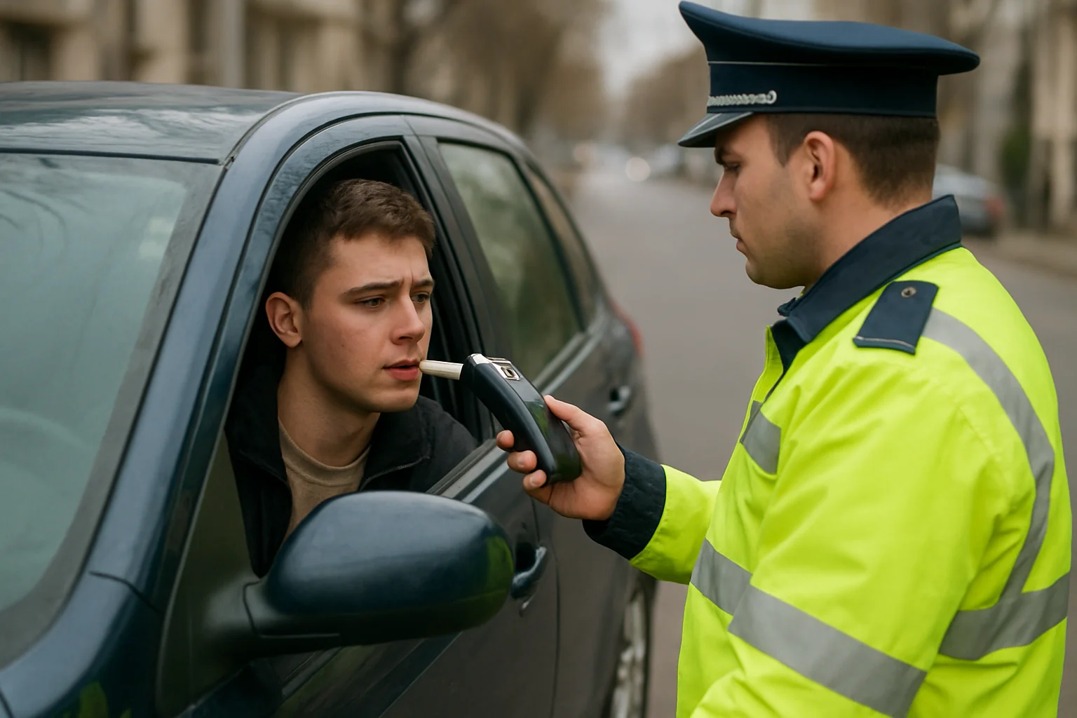 Șofer fără permis, depistat băut pe Calea București