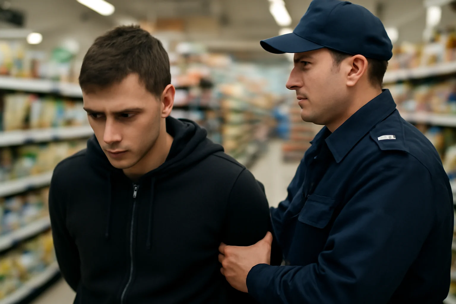 Tânăr reținut pentru tentativa de furt de 2.600 lei din supermarket