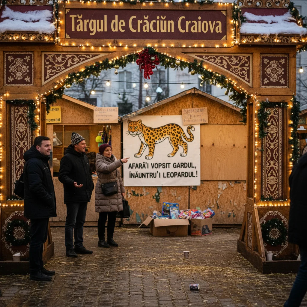 Târgul de Crăciun din Craiova – cele mai impresionante fotografii europene la tema Afară vopsit gardul, înăuntru leopardul