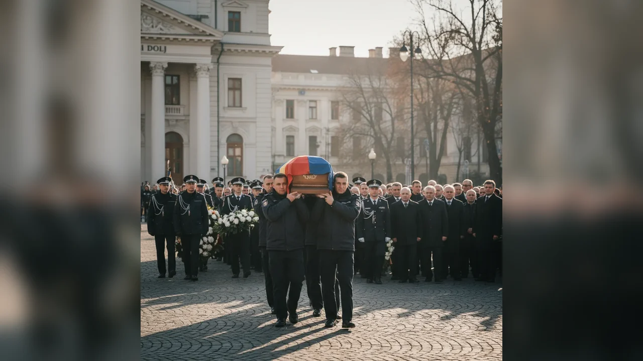 Ultimul omagiu adus inspectorului-șef al IPJ Dolj, la sediul Poliției din Craiova