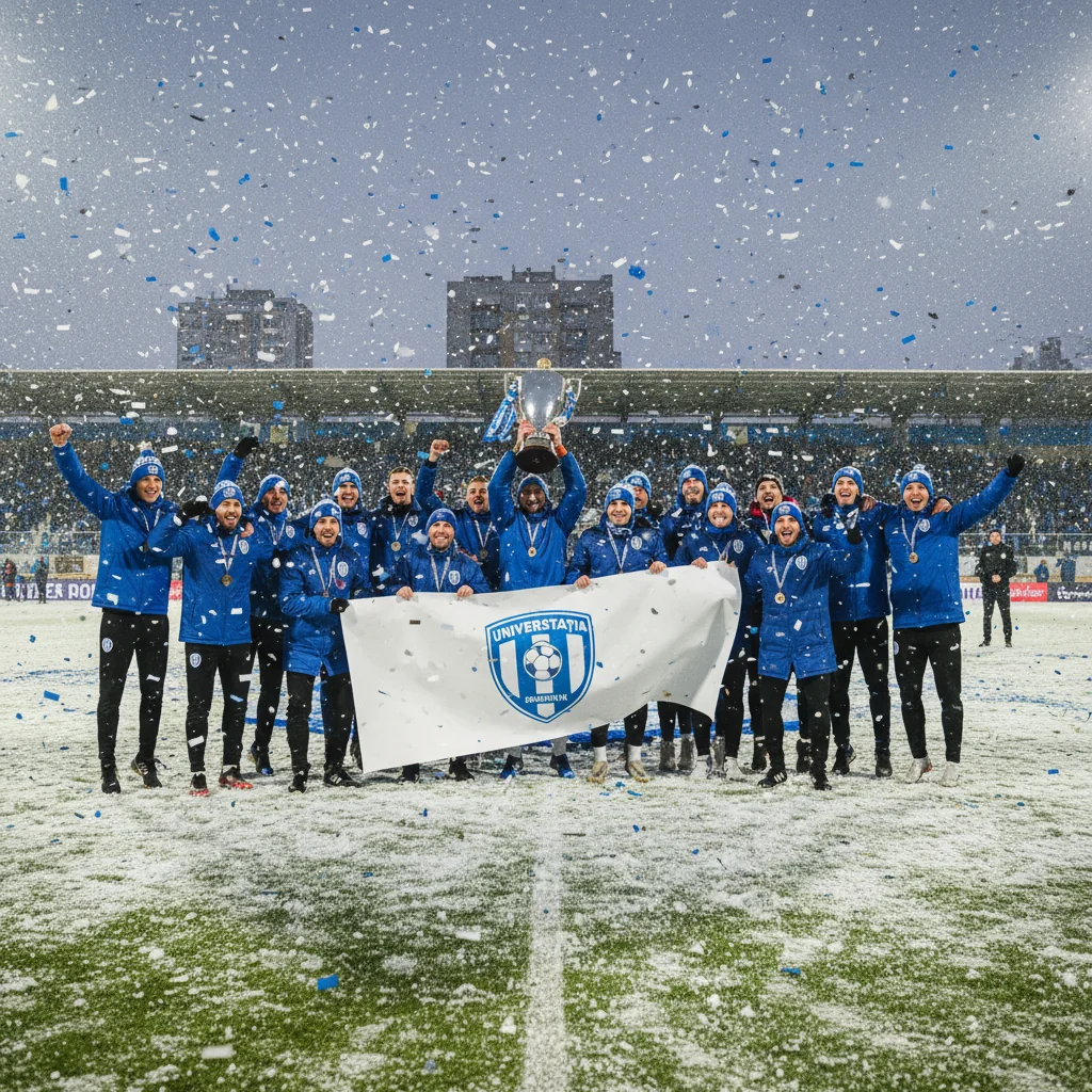 Universitatea Craiova încheie turul pe primul loc: echipa din Craiova este campioană de iarnă în Superligă