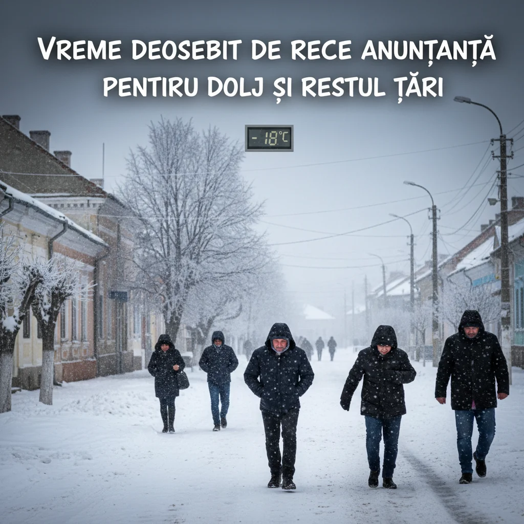 Vreme deosebit de rece anunțată la Craiova și în restul țării până joi