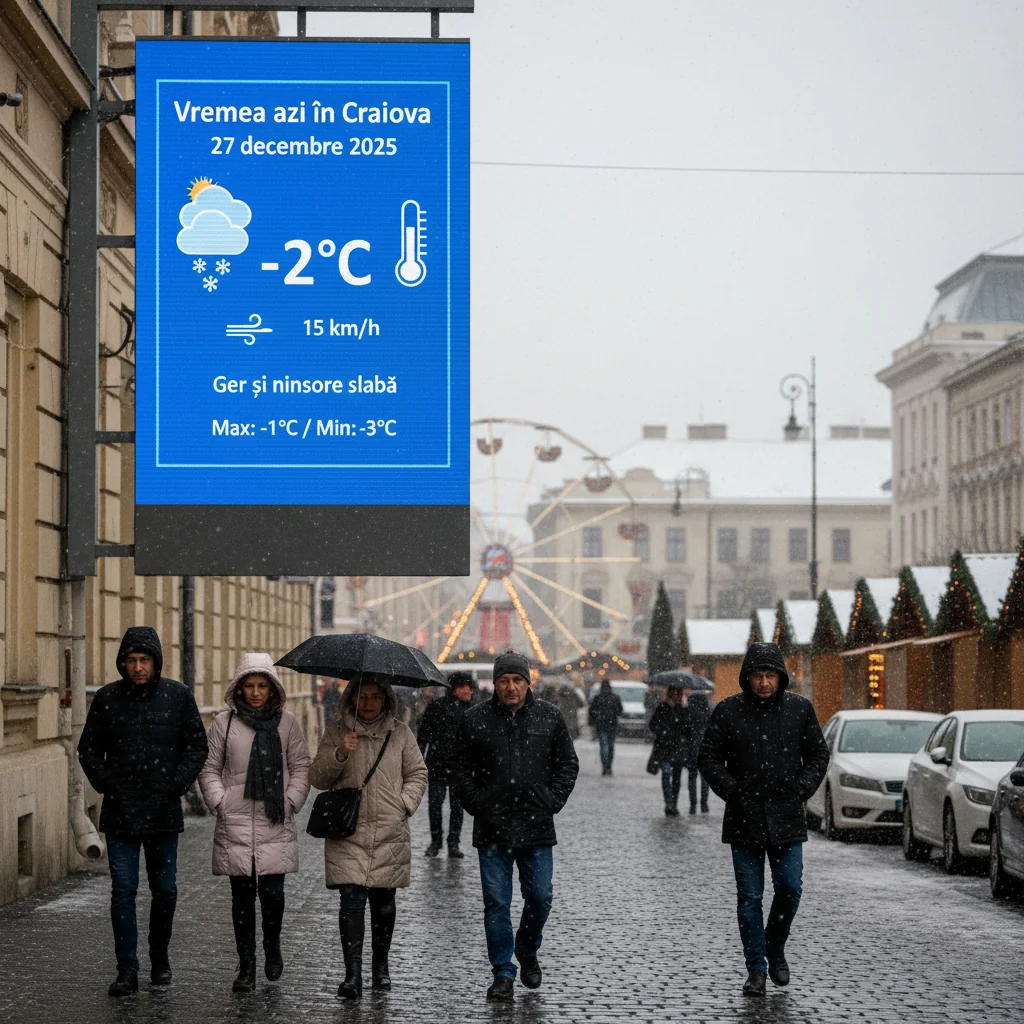 Vremea azi în Craiova – 27 decembrie 2025