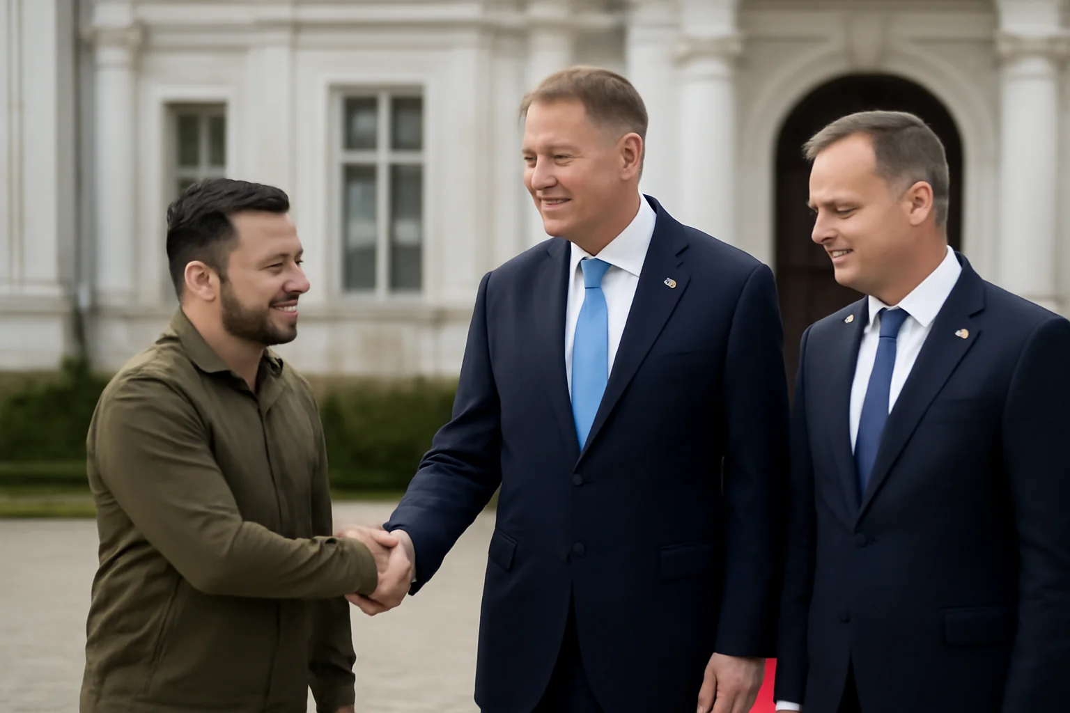 Zelenski, întâmpinat de președinți la Summitul B9 în România